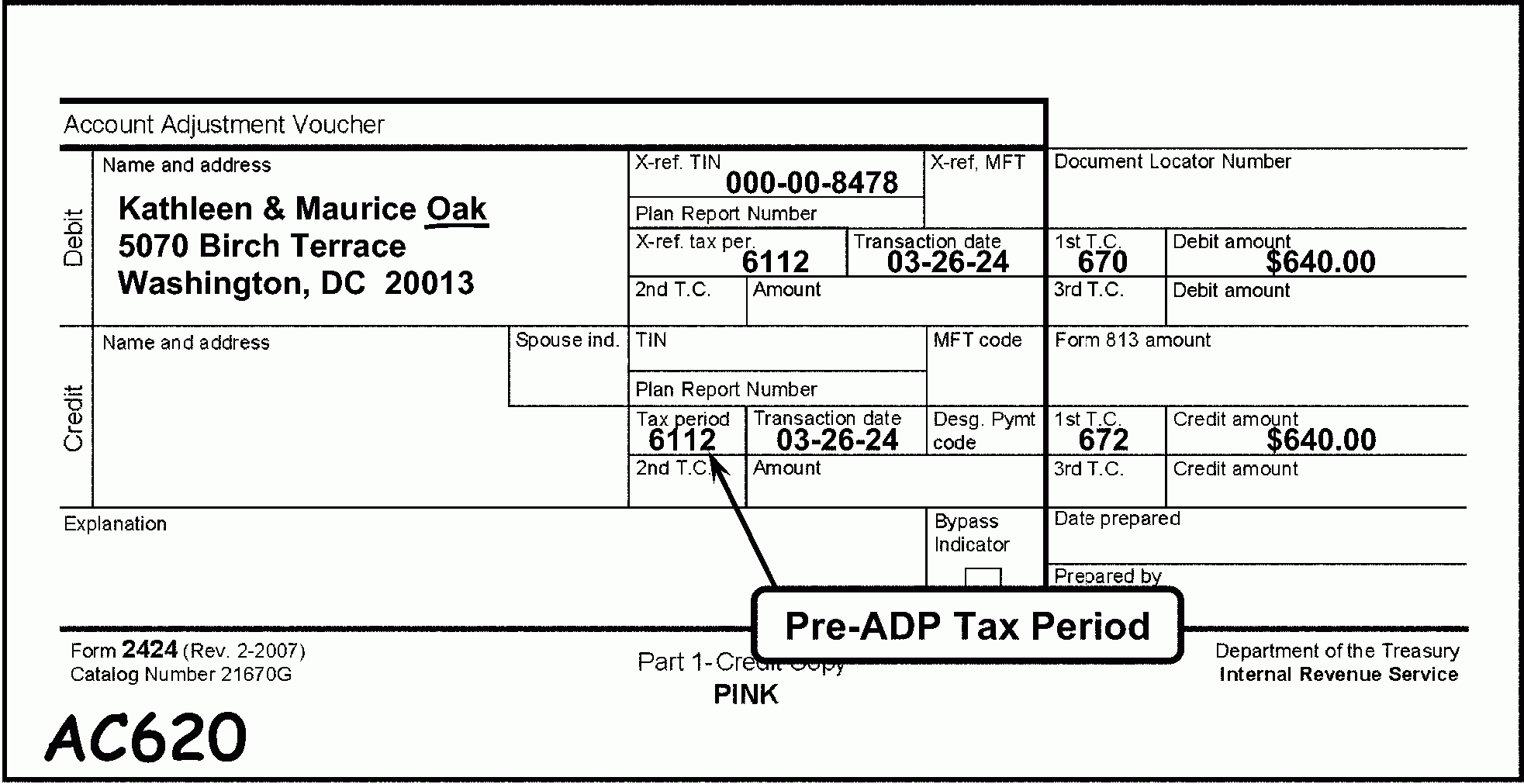 3.11.10 Revenue Receipts | Internal Revenue Service regarding Dsg Former Employee W2