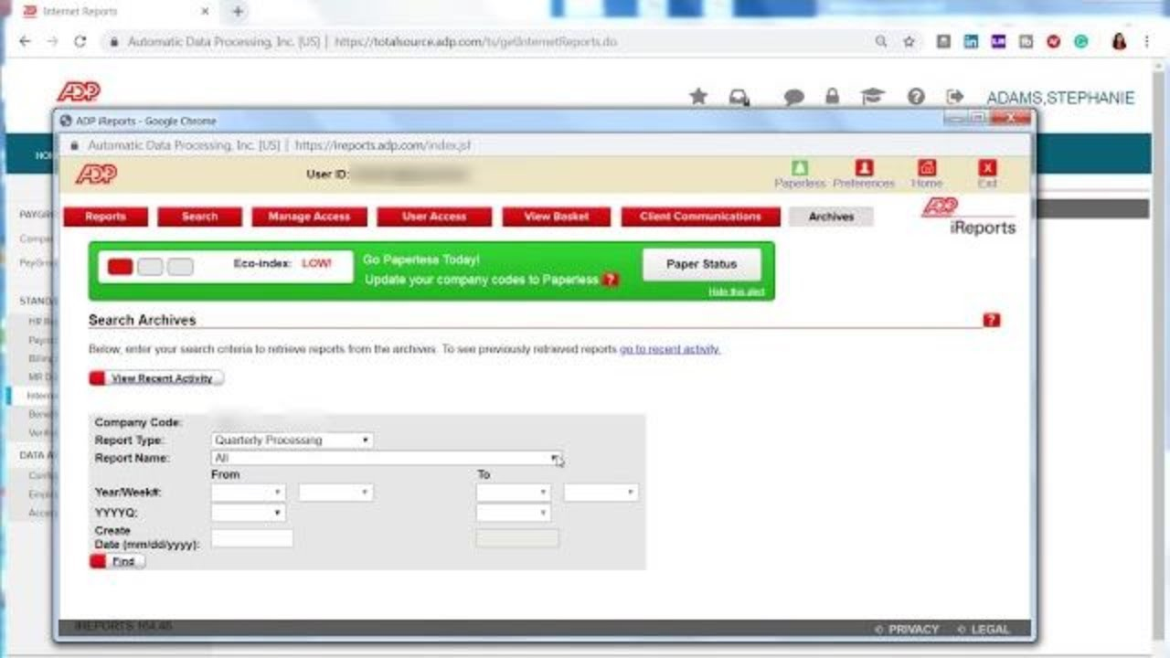 Adp Totalsource - How To Retrieve W-2&amp;#039;S From Ts Archive Records for Adp Login W2 Former Employee