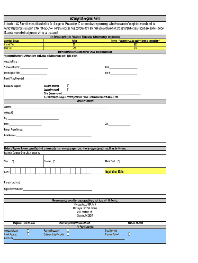 Compass Group W2 Login: Fill Out &amp; Sign Online | Dochub in Compass Group W2 Former Employee