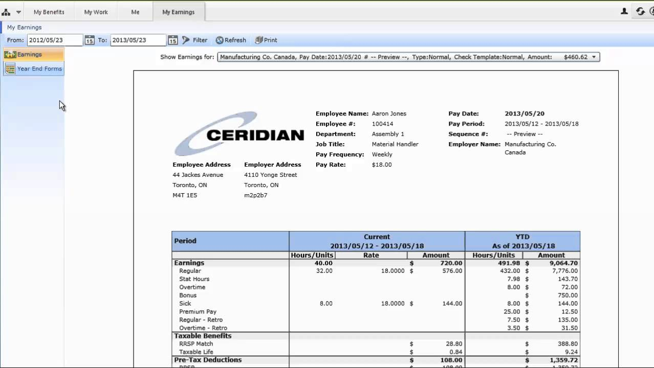 Dayforce Self Service - Employee Self Service Part 2 within How To Find W2 Form On Dayforce