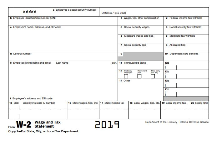 Fillable Form W-2 (2019) | Edit, Sign &amp;amp; Download In Pdf | Pdfrun throughout 2019 W2 Form