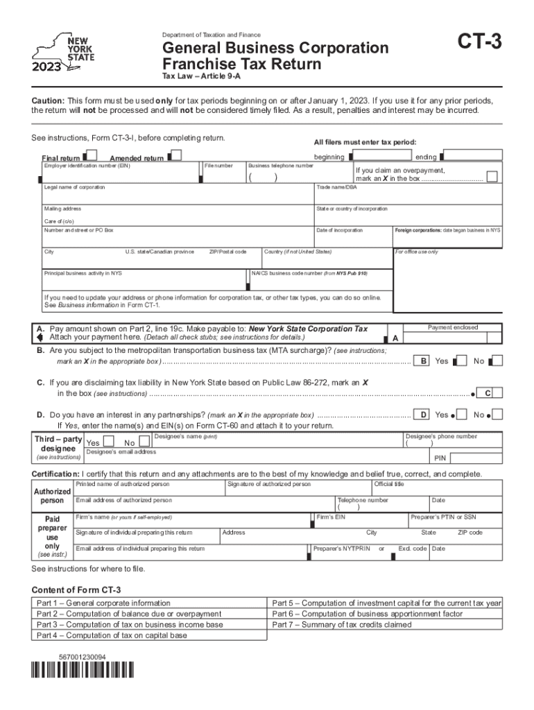 Form Ct-3 General Business Corporation Franchise Tax Return Tax inside Pnc W2 Former Employee