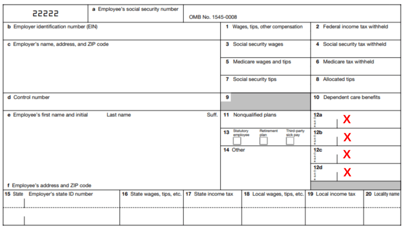Form W-2 Box 12 Codes | Codes And Explanations [Chart] within On A W2 Form What Is Box 12