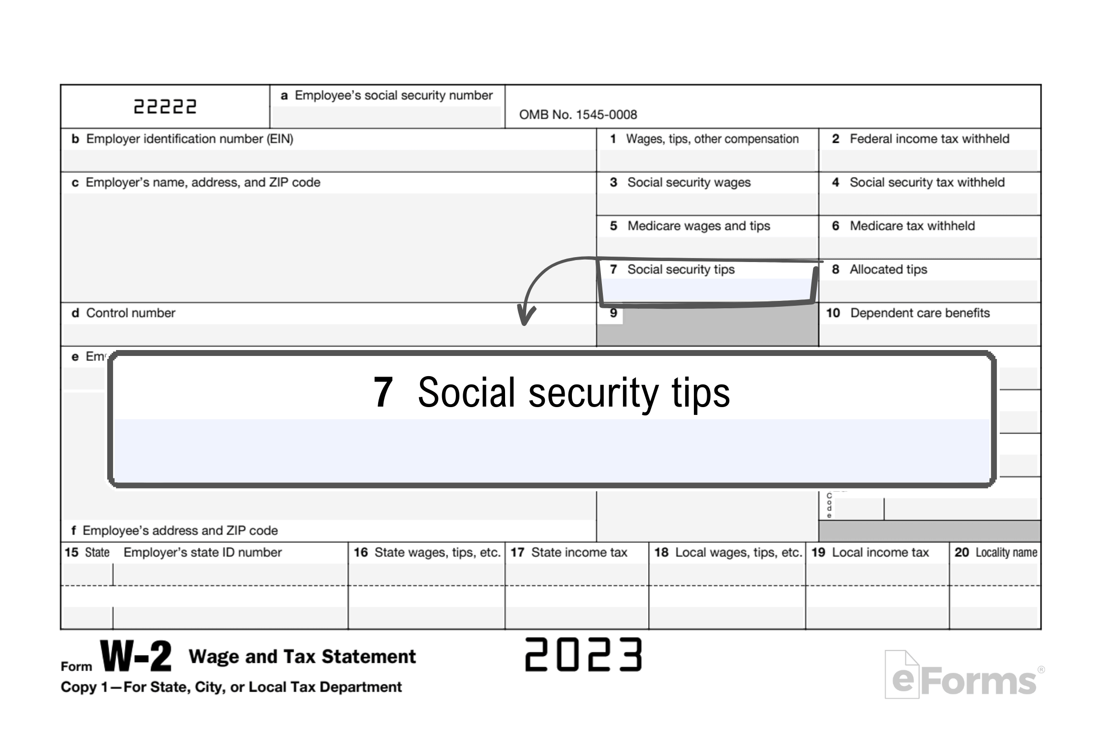 Free Irs Form W-2 | Wage And Tax Statement - Pdf – Eforms in Social Security W2 Form Request