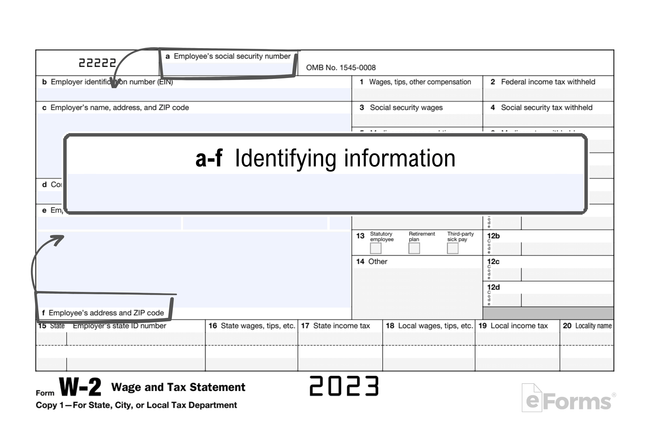 Free Irs Form W-2 | Wage And Tax Statement - Pdf – Eforms in W2 Form Box 15