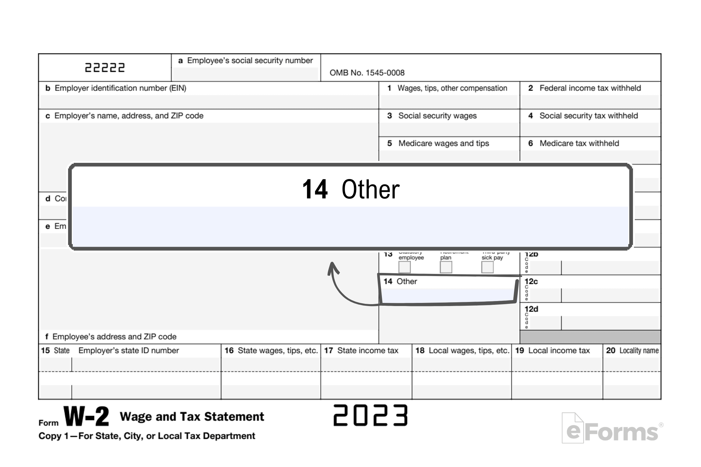 Free Irs Form W-2 | Wage And Tax Statement - Pdf – Eforms inside W2 Form Printable
