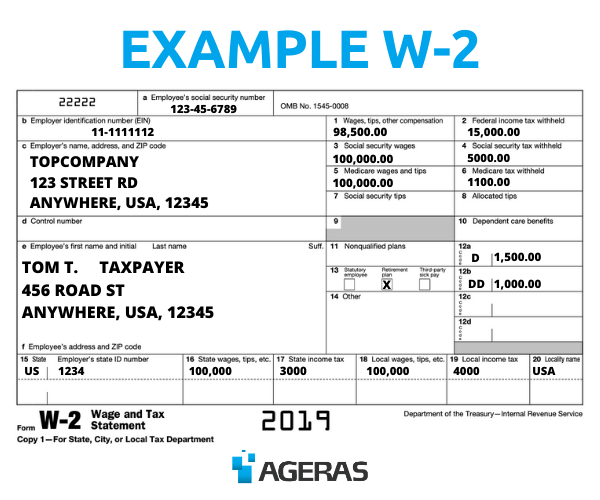 How To Fill Out A W-2 Form? | A Guide To The Irs Form W-2 | Ageras for When Do You Receive A W2 Form