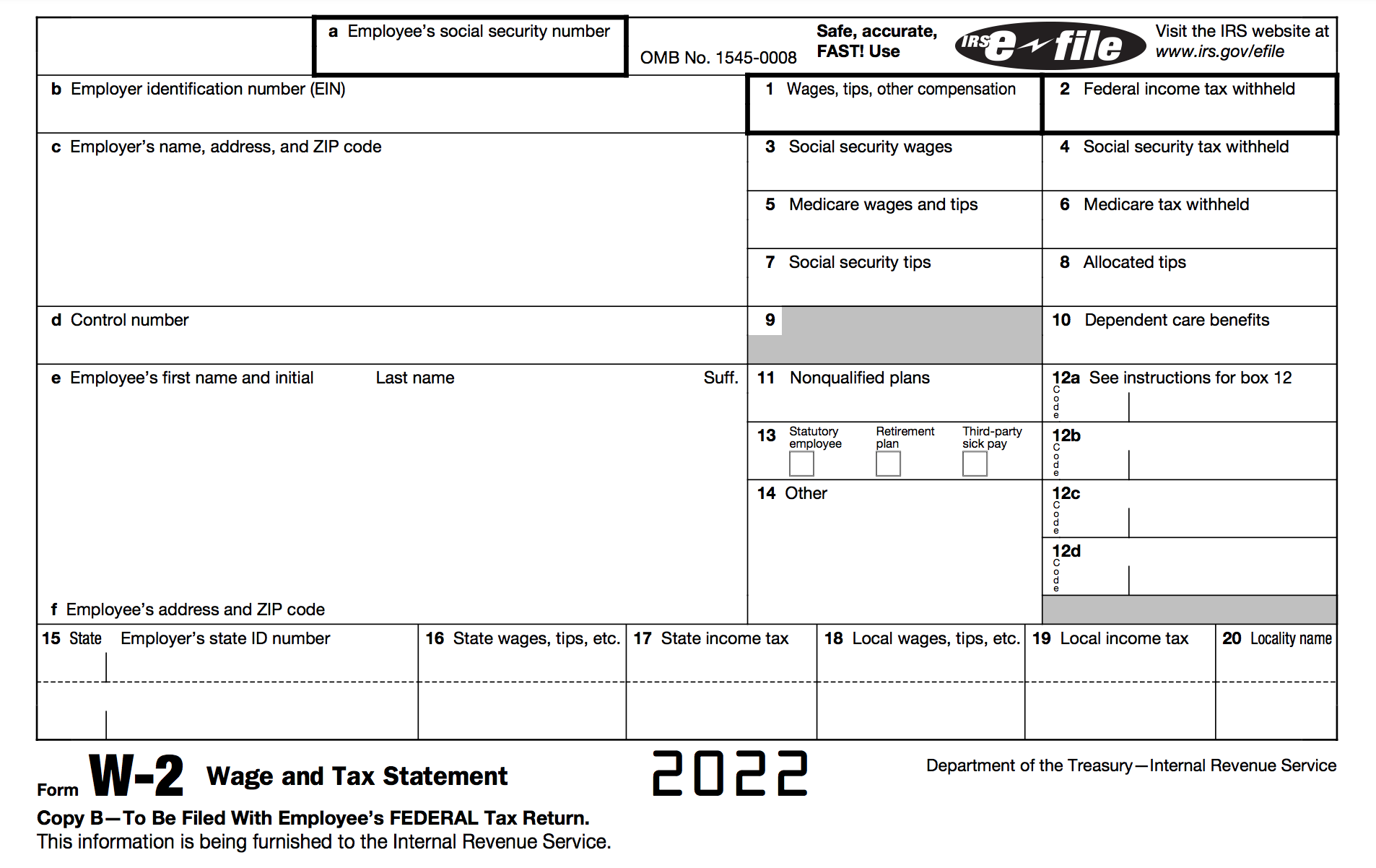 How To Fill Out A W-2 Tax Form | Smartasset for W2 Form Fill Out