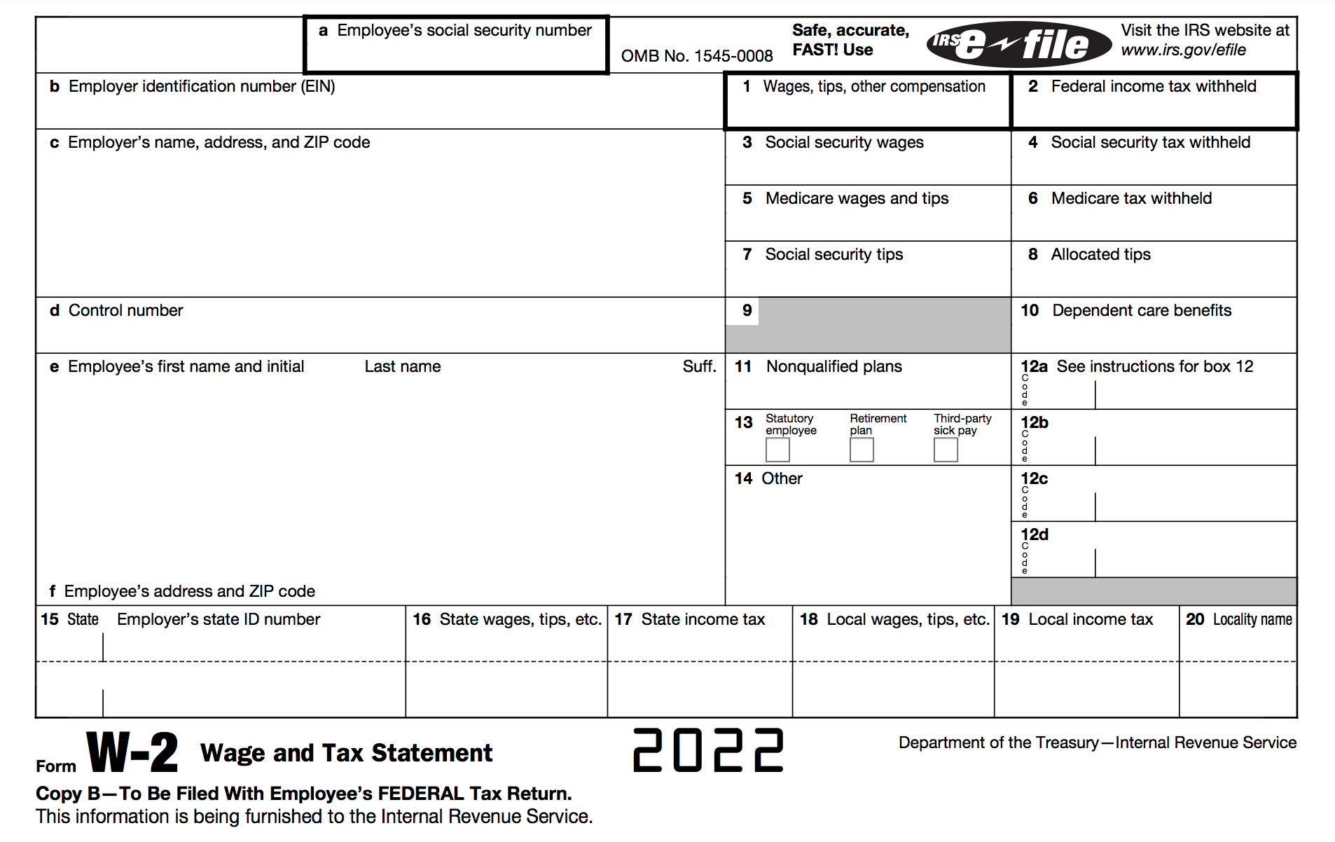 How To Fill Out A W-2 Tax Form | Smartasset in W2 Fill In Form