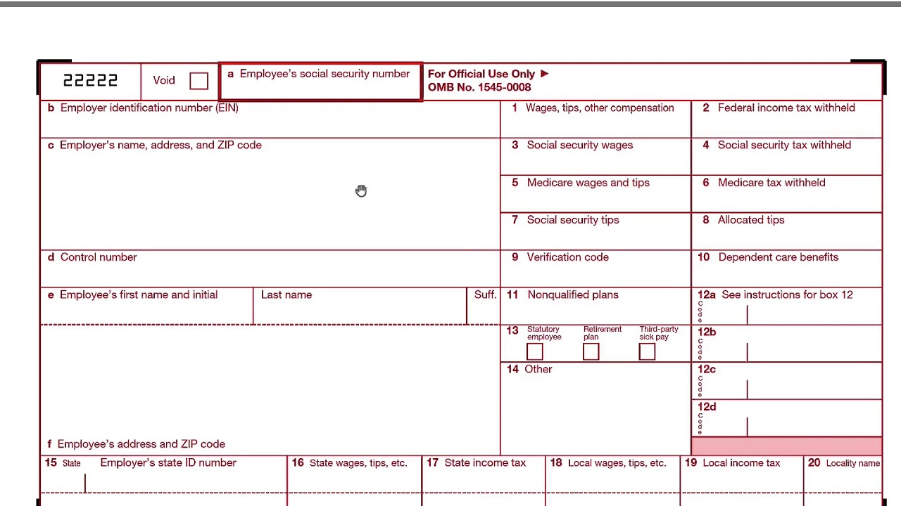 How To Fill Out A W2 Tax Form In 2022 | Step-By-Step Tutorial pertaining to W2 Form Instructions 2022