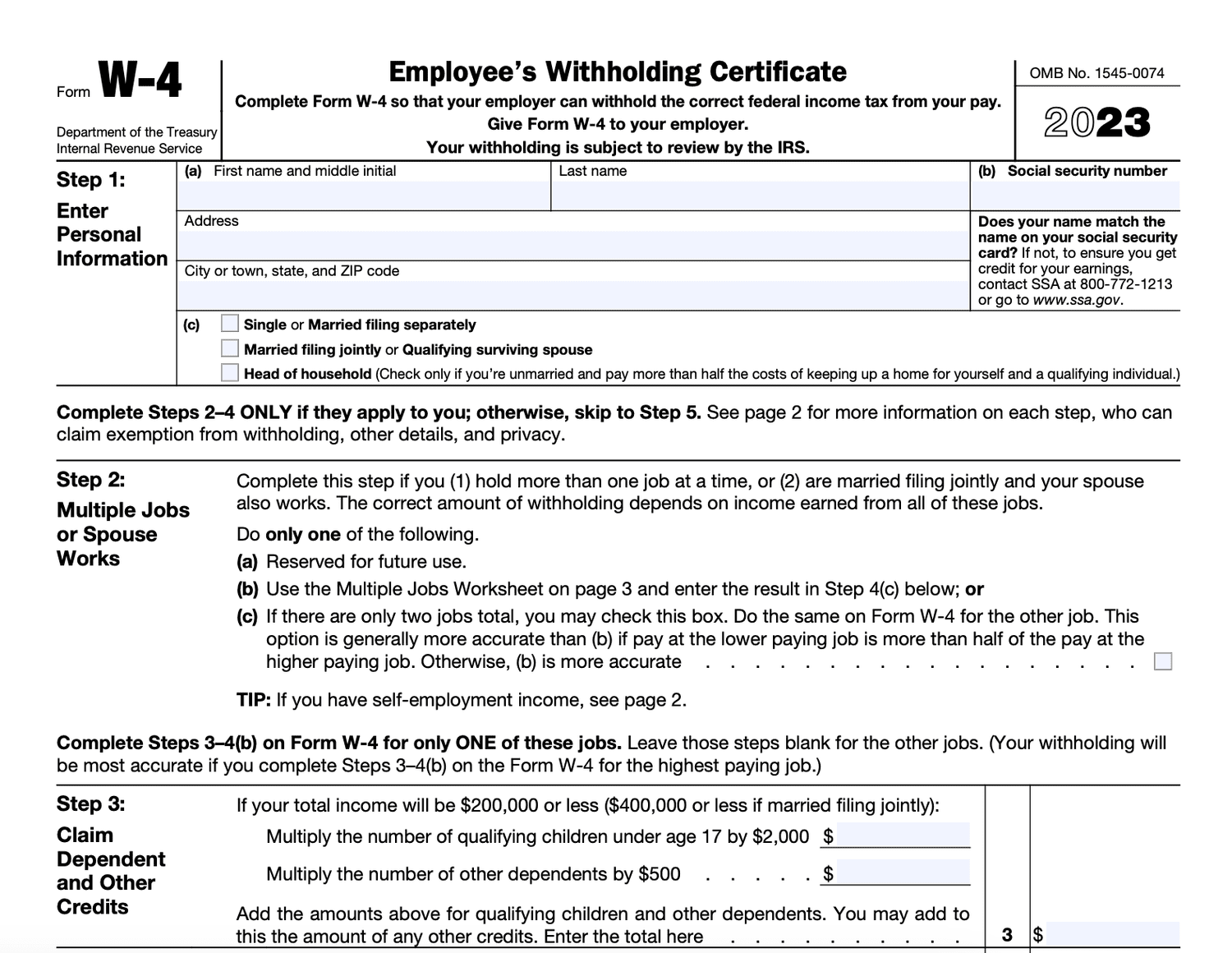 How To Fill Out Form W-4 inside W2 Tax Withholding Form
