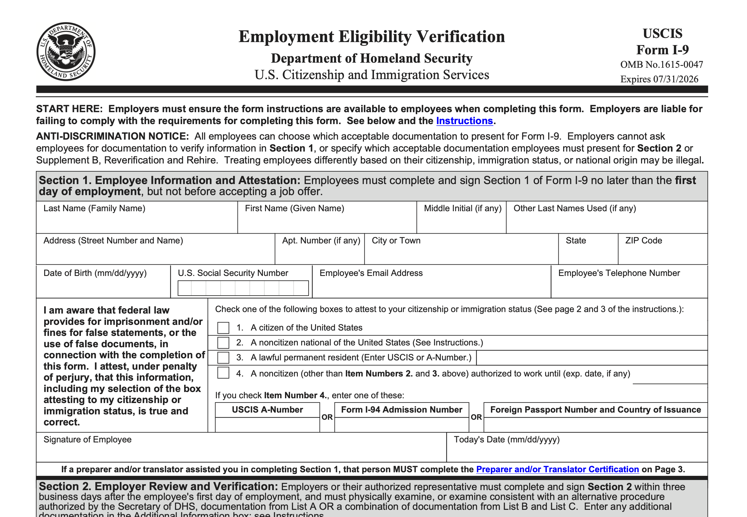 How To Fill Out I-9 Form (New For 2023) inside I 9 Form Vs W2