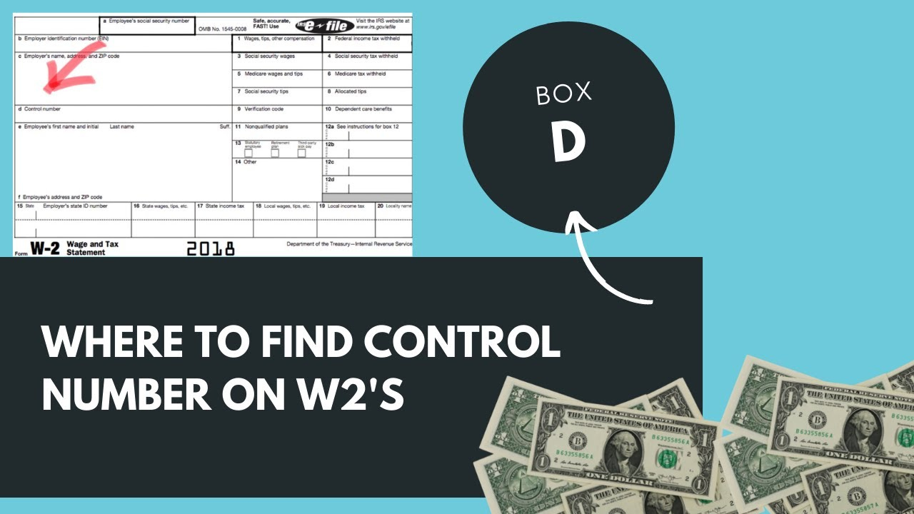 How To Find W2 Control Number ( Box D) with W2 Form Control Number