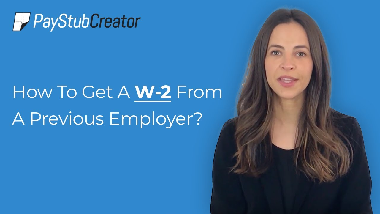 How To Get A W-2 From A Previous Employer? regarding Five Guys W2 Former Employee