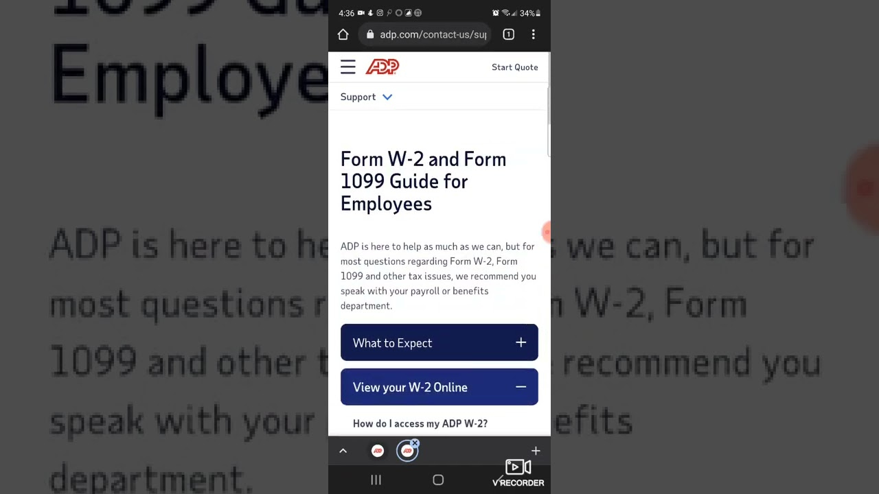 How To Get Ur W2, Pay Stub, Or 1099 Online With Adp - Youtube intended for Adp W2 For Former Employee