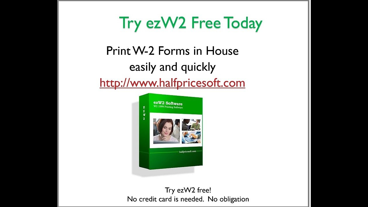 How To Prepare And Print Year 2020 W2 &amp;amp; W3 Forms with Free Software To Print W2 Forms