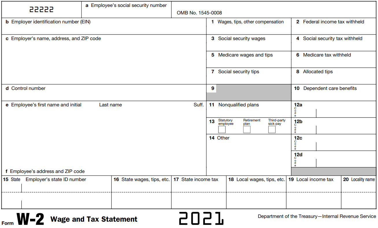 How To Read A Form W-2 throughout W2 Form Box 12A