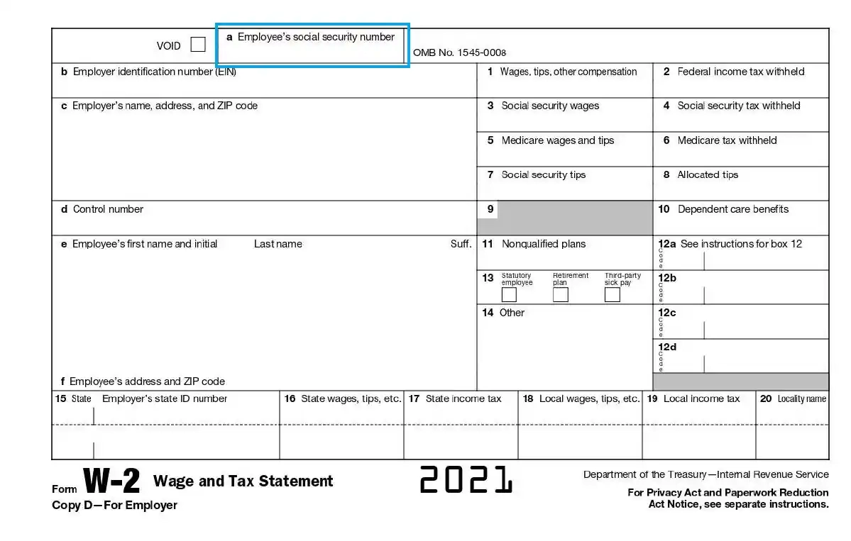 Irs Form W-2 ≡ Fill Out Printable Pdf Forms Online in Free Fillable W2 Form 2021