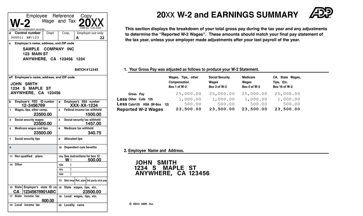 Know Your Form W-2: A-Z inside Arizona W2 Form