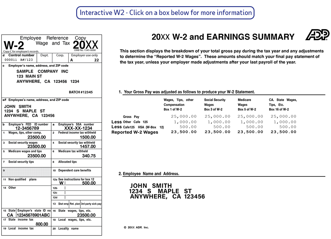 Know Your W-2 for W2 Form Adp