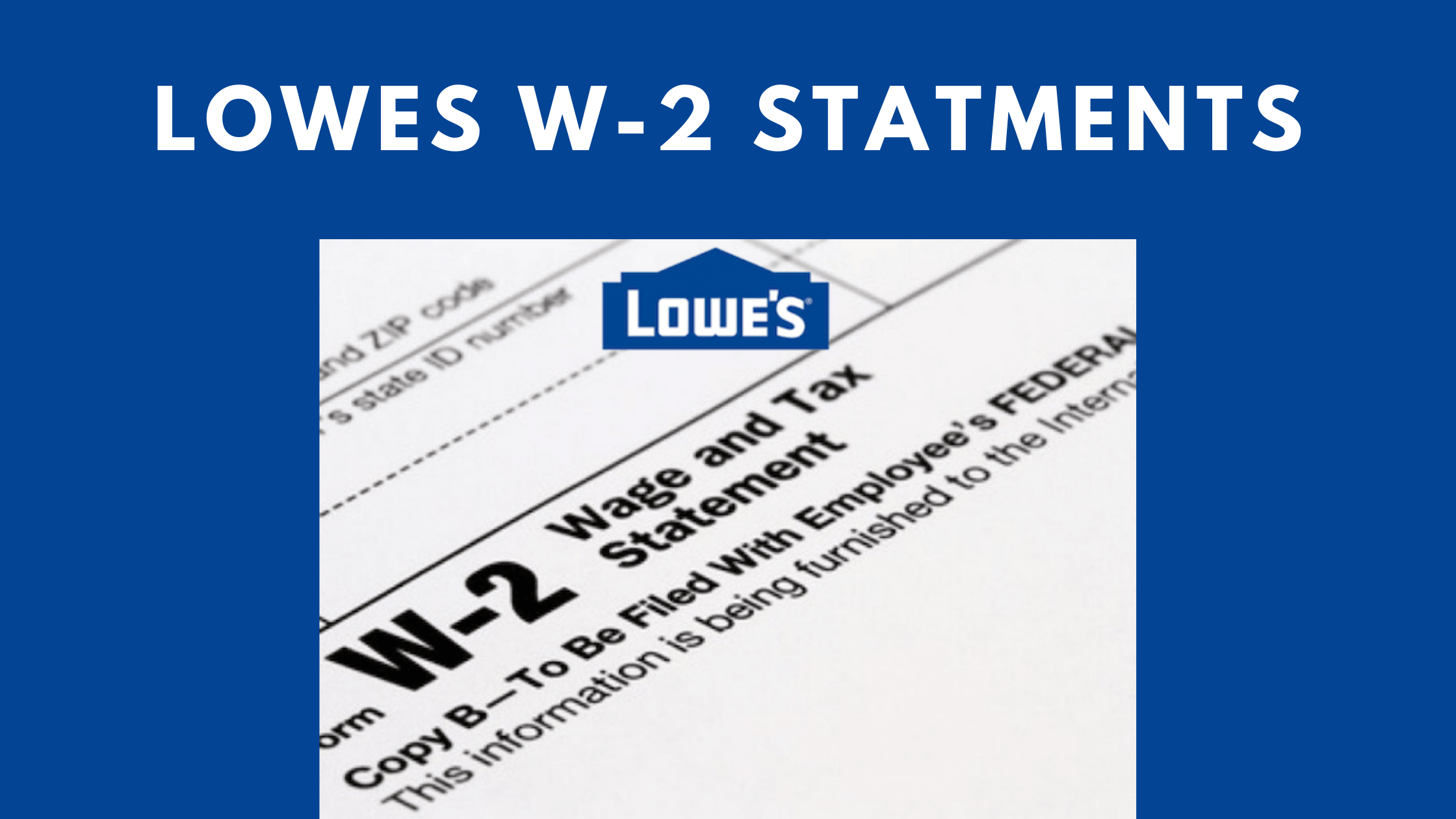 Lowes W2 Form - Myloweslife Login pertaining to Lowes W2 Forms