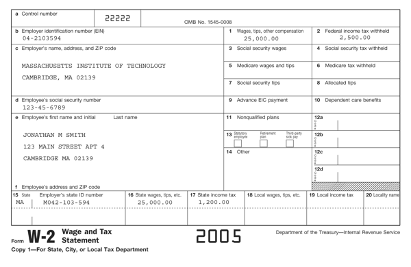 Mit Graduate Student Council intended for Student W2 Form