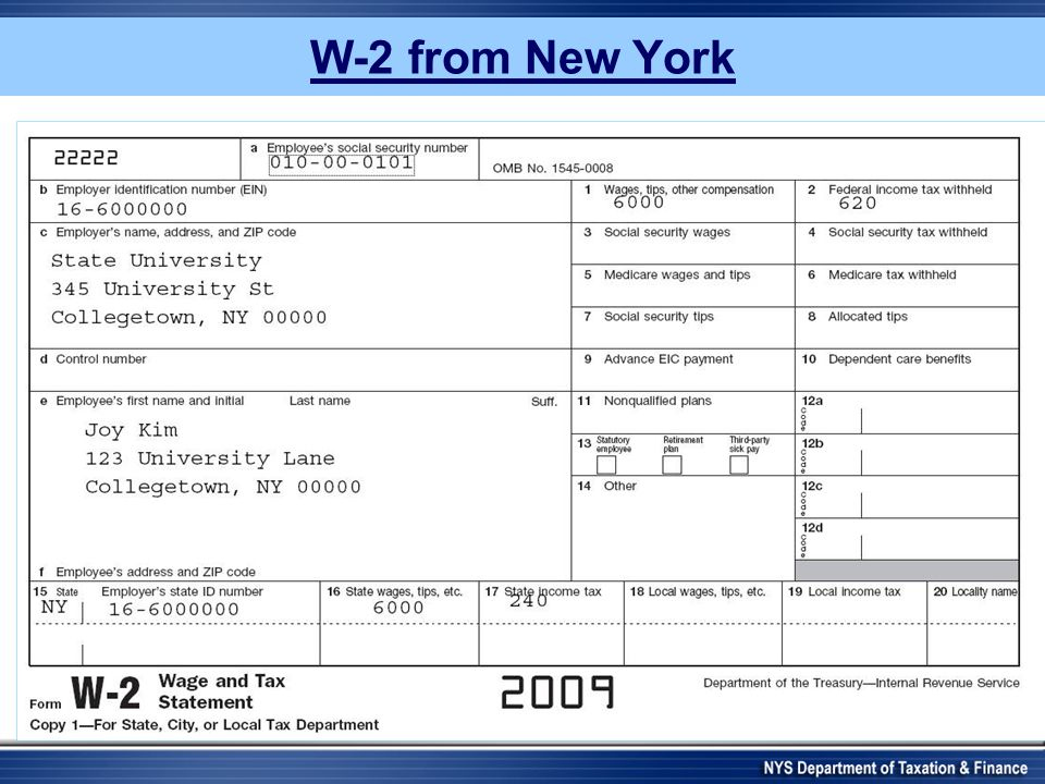 New York State Department Of Taxation And Finance - Ppt Video within New York W2 Form