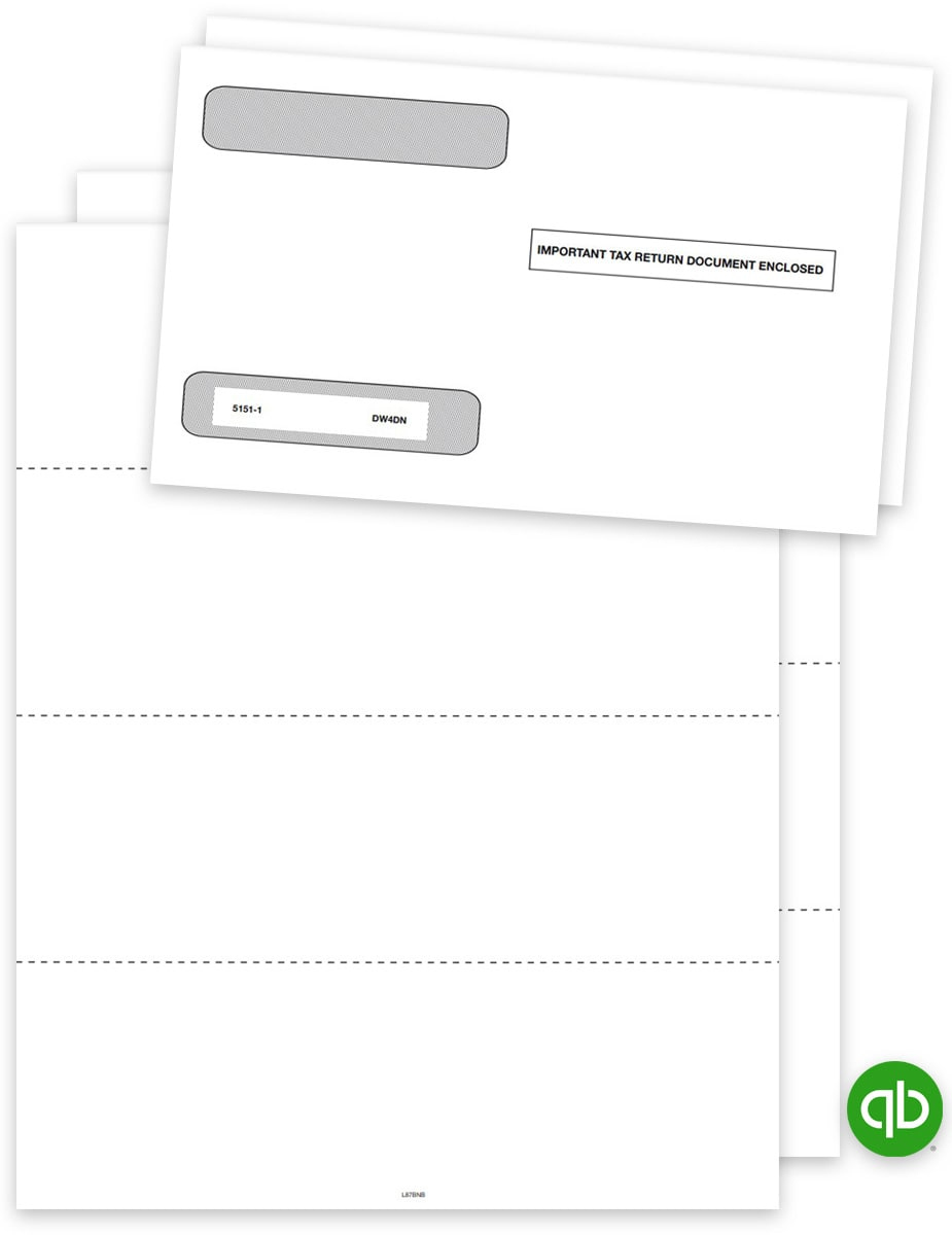 Quickbooks W2 Forms &amp;amp; Envelopes Blank 4Up V2 - Discount Tax Forms regarding Blank W2 Forms For Quickbooks