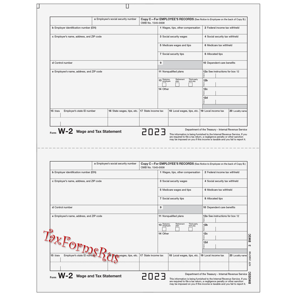 Stichting Nidos | 2023 Irs Tax Forms Kit:: W-2 Wage Stmts 6-Pt regarding 2018 W2 Form