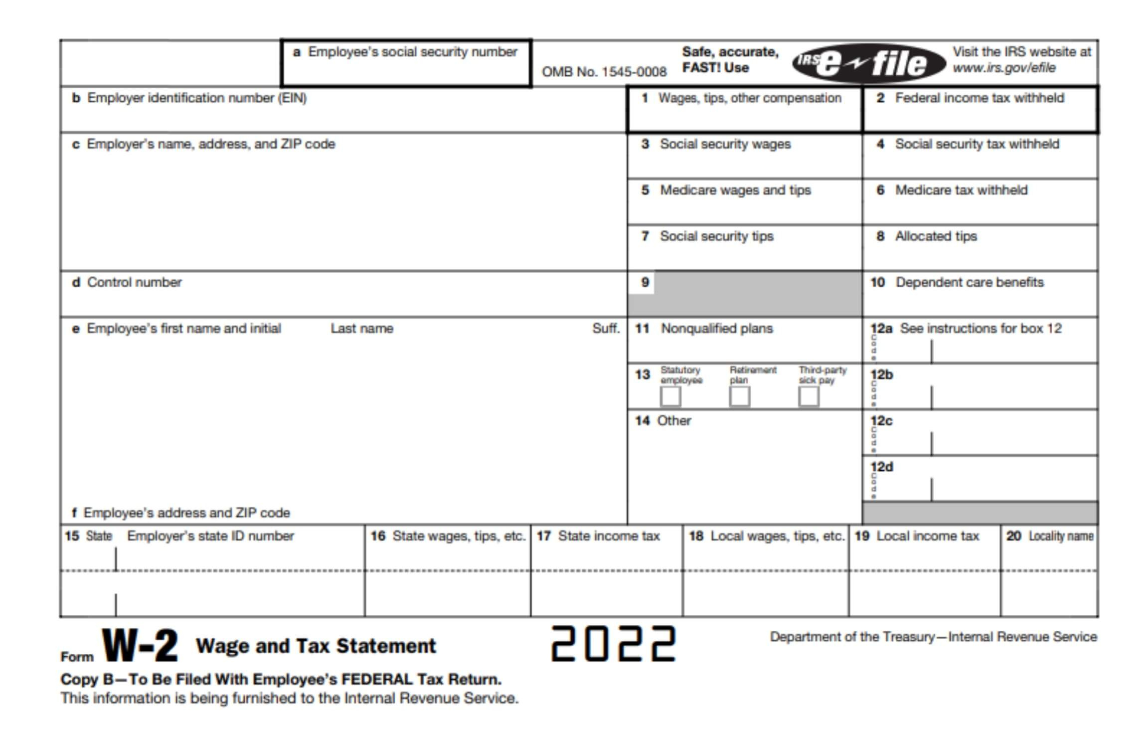 Understanding Your Irs Form W-2 for Form W2 Instructions