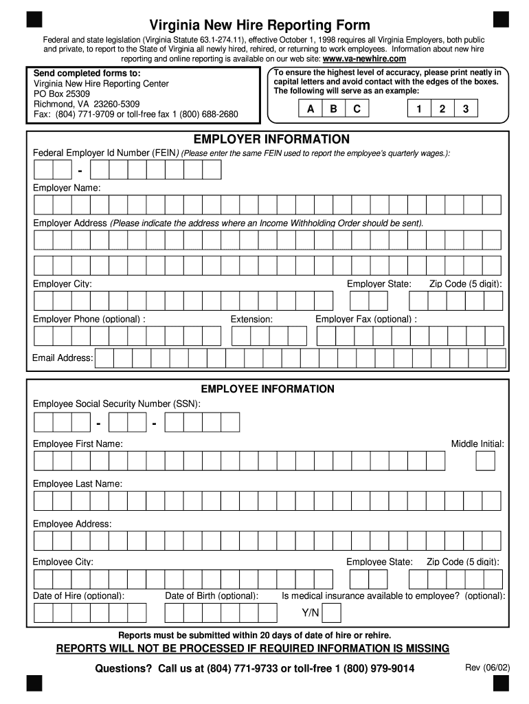 Virginia New Hire Forms: Fill Out &amp;amp; Sign Online | Dochub pertaining to Cleveland Clinic Former Employee W2