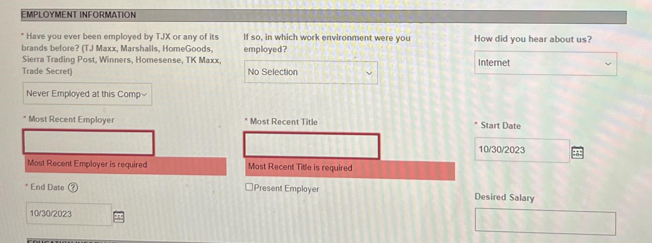 Virtual Job Tryout (Vjt) : R/Cvs for Tjx W2 Forms