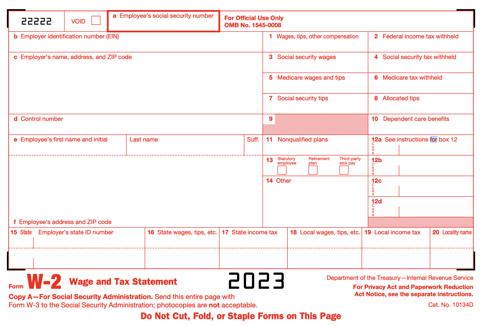 W-2 Form - Wages And Tax Statement - Pdffiller Blog in Instructions Form W2