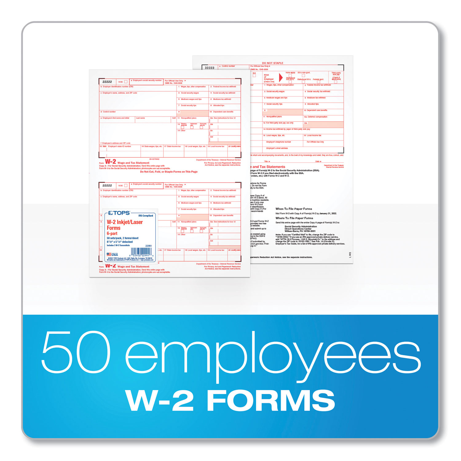 W-2 Tax Forms For Inkjet/Laser Printers, Fiscal Year: 2023, Six with regard to Office Depot W2 Forms