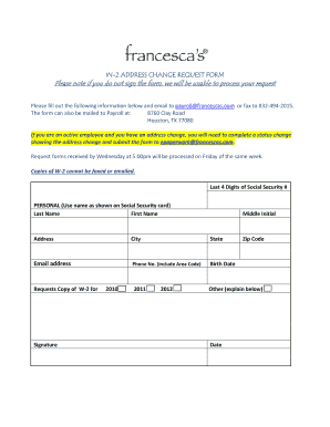 W2 Address Change Request Form - Fill Out And Sign Printable Pdf inside How To Change Address On W2 Form