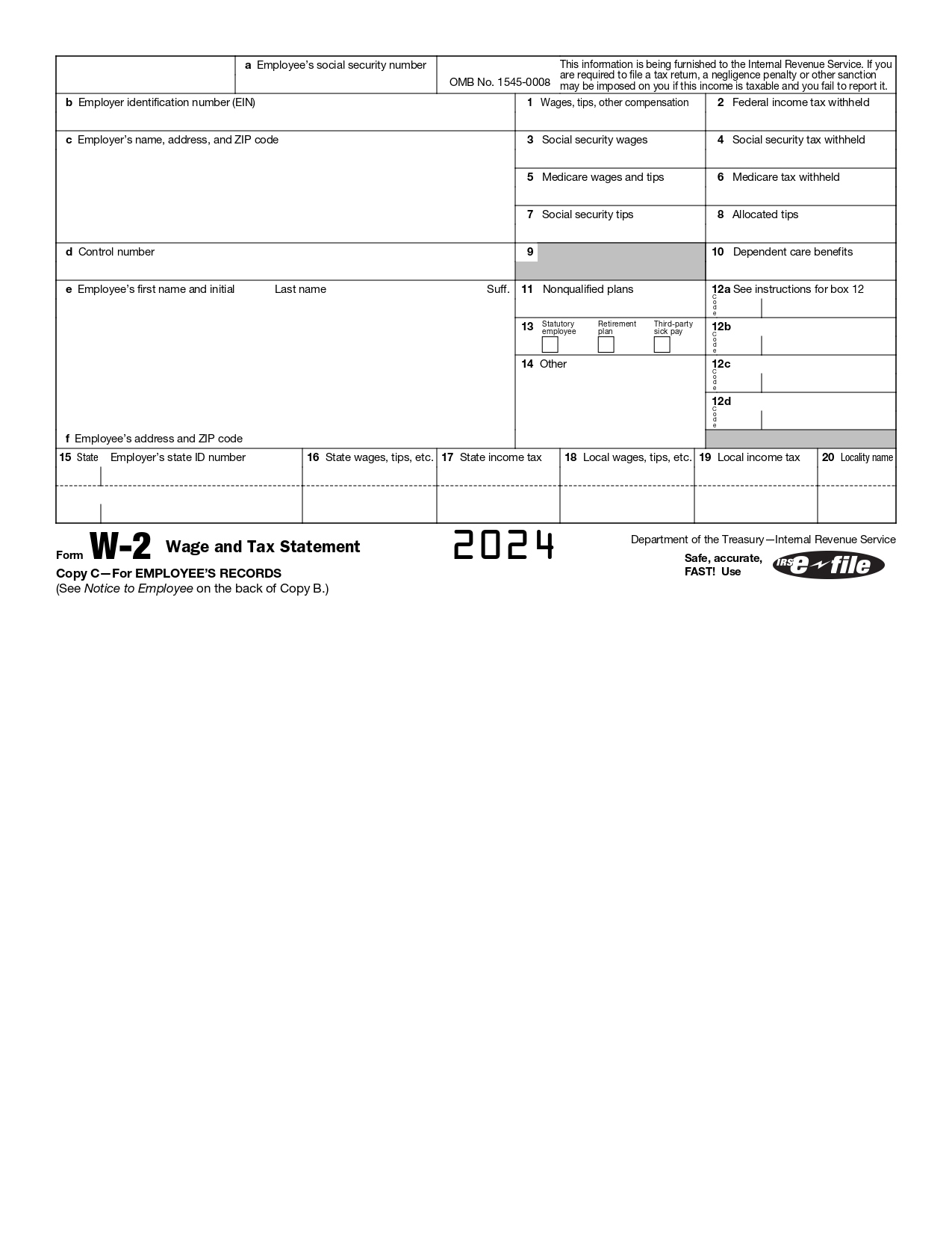 W2 Form 2024 Printable - What&amp;#039;S New W-2 Form In 2024? inside W2 Form 2024