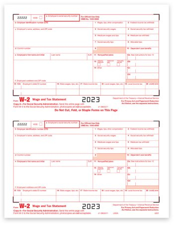 W2 Form Filing With The Tax Form Gals - Discounttaxforms throughout 2023 W2 Form Changes