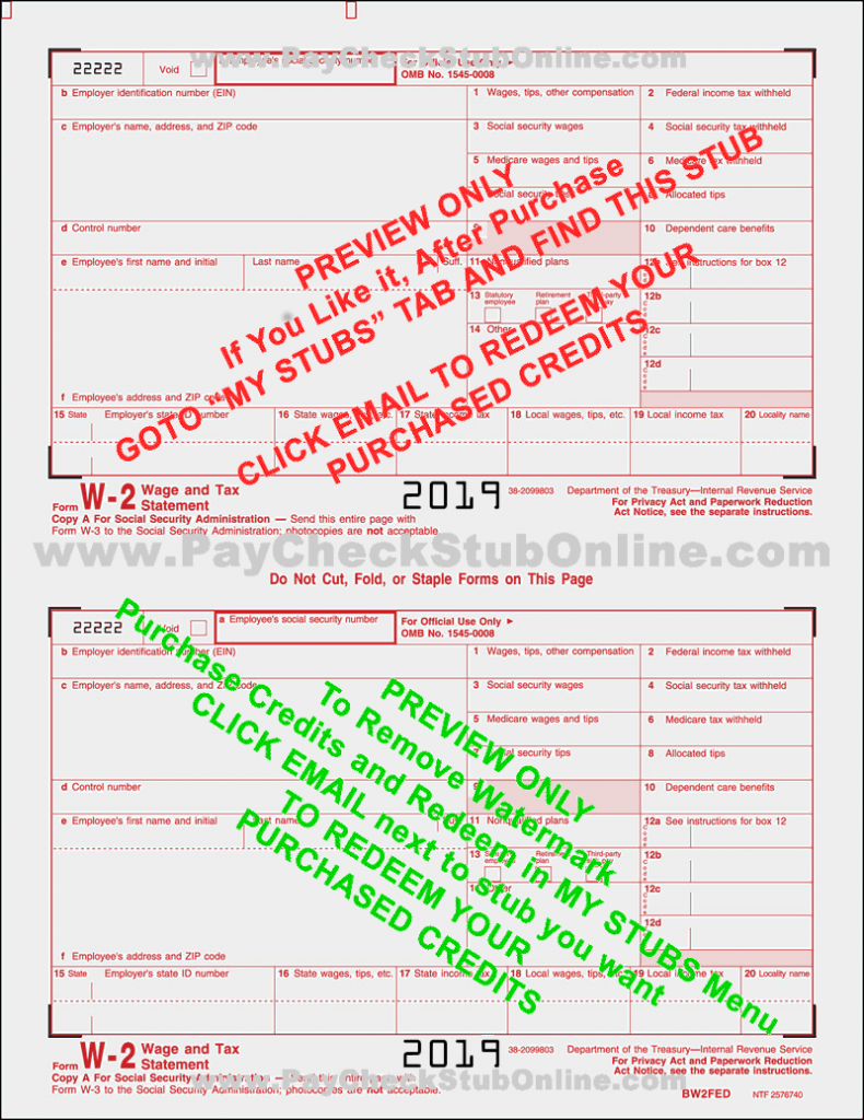 W2 Form Generator - Create One Now | Paycheck Stub Online for Create W2 Form Free