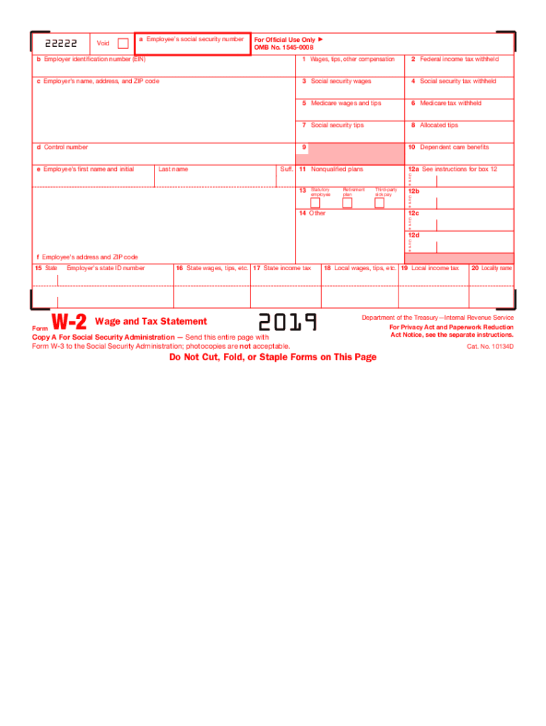 W2 Form Printable: Fill Out &amp;amp; Sign Online | Dochub for W2 Form 2019