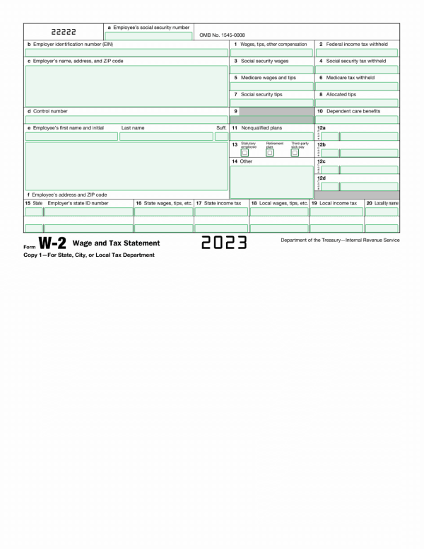 W2 Form Template - Create And Fill Online with Form W2 2023