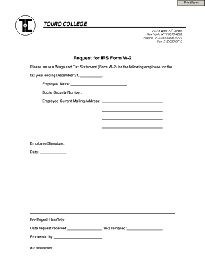 W2 Request Form - Fill And Sign Printable Template Online with How To Request W2 From Former Employer