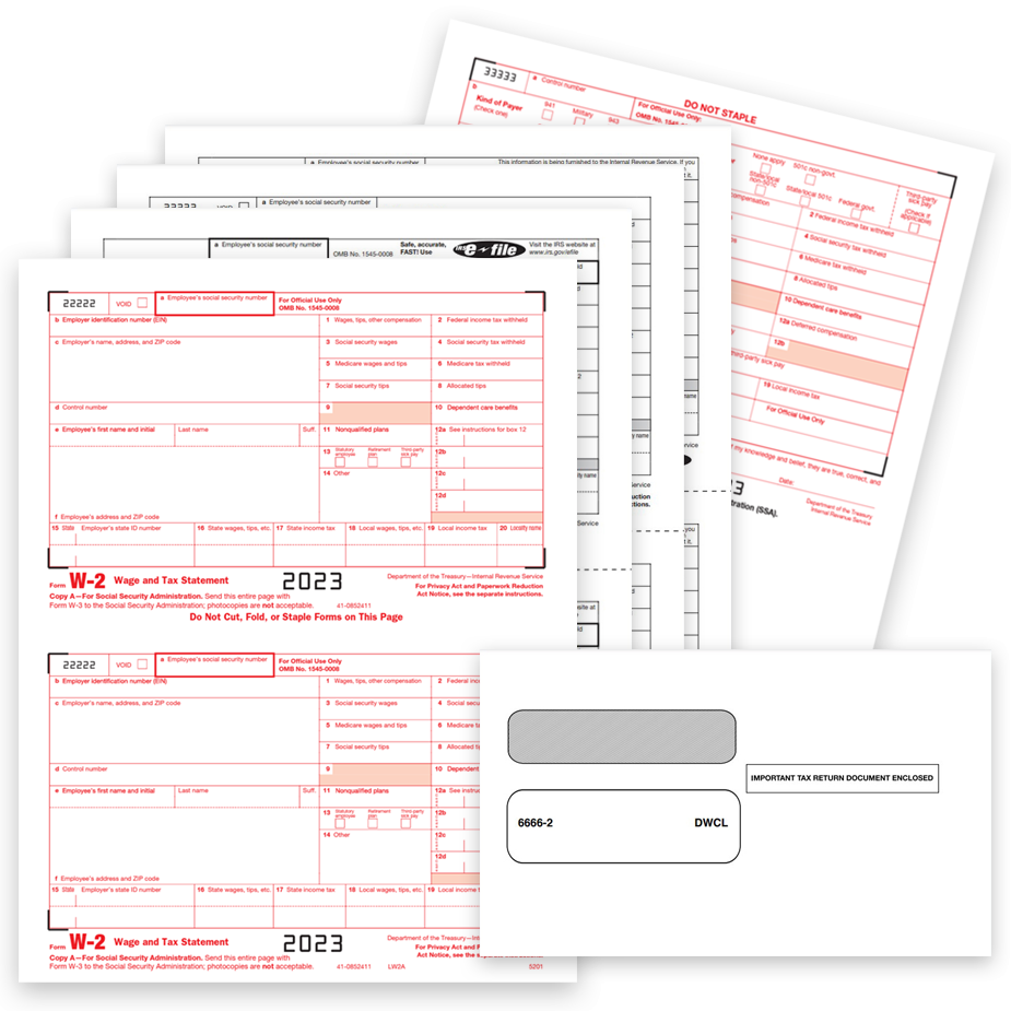 W2 Tax Forms &amp;amp; Envelopes For 2023 - Discount Tax Forms for W2 Tax Form 2023