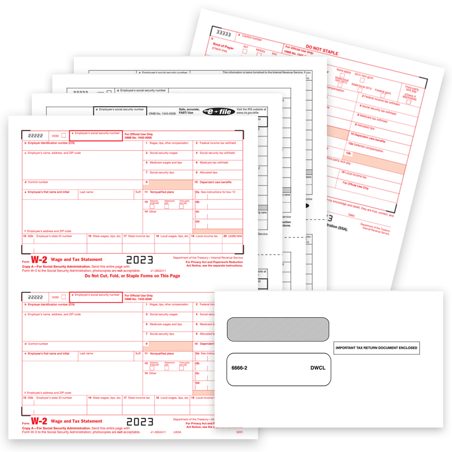 W2 Tax Forms &amp; Envelopes For 2023 - Discount Tax Forms intended for Michigan W2 Form 2023