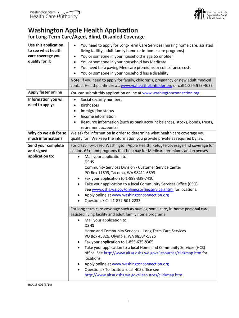 Washington Medicaid Application Pdf - Fill Online, Printable regarding Hca W2 Form