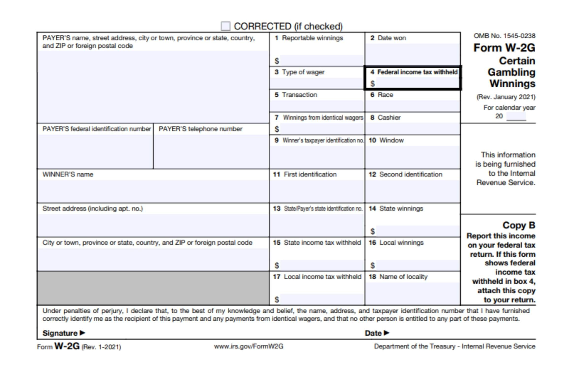 What Do I Do With Irs Form W-2G? for What Is Form W2-G