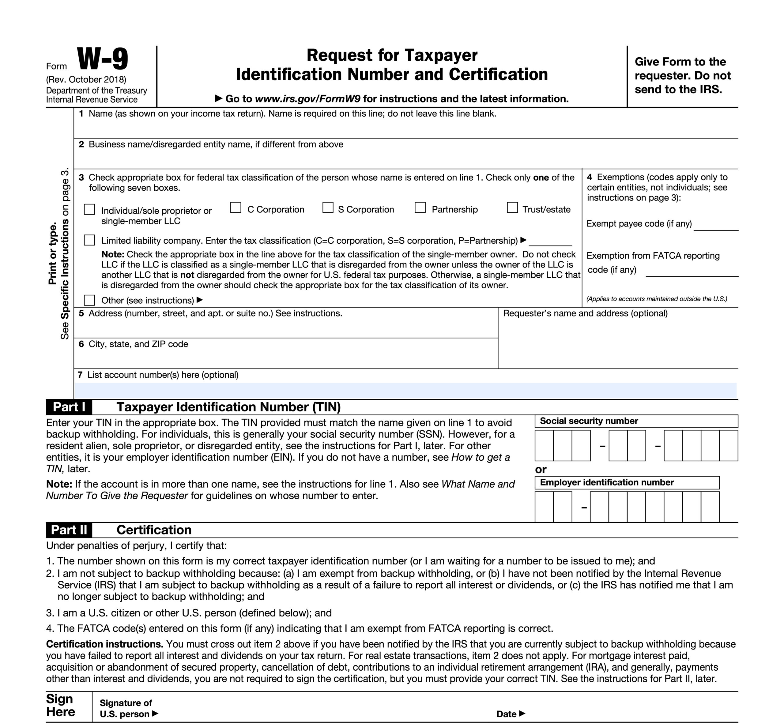 What Is A W9? Definition And Who Fills It Out - Nerdwallet for W9 Form Vs W2