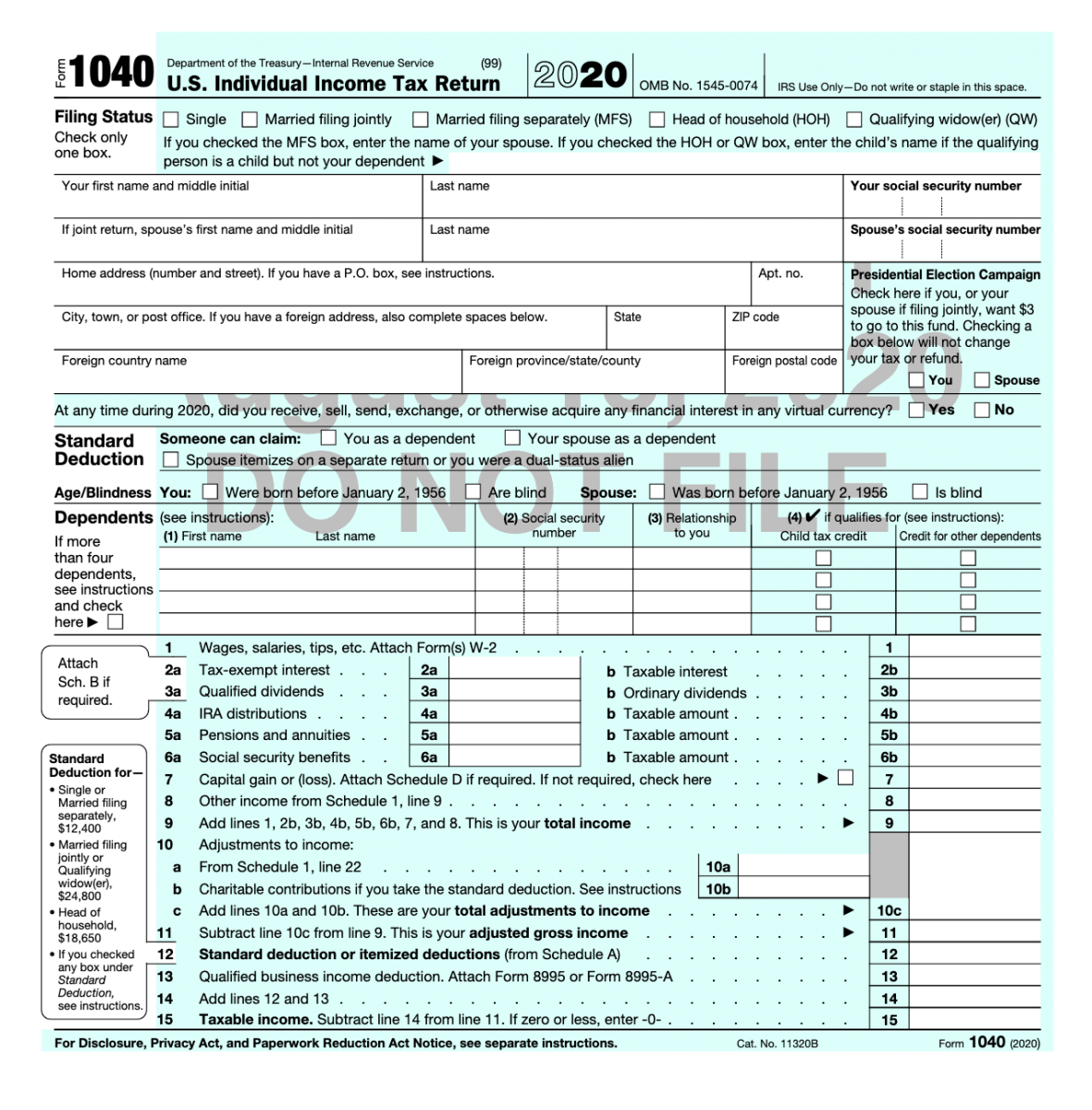 What'S New On Form 1040 For 2020 | Taxgirl # in Irs Form 1040 The Same As W2