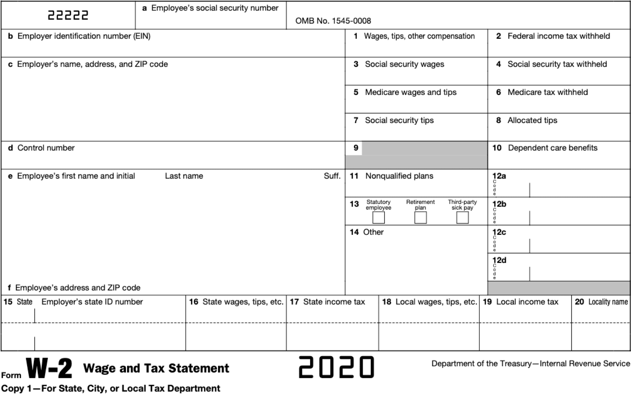 Your W-2 - Employees – Help Center Home intended for Box 1 Of W2 Form